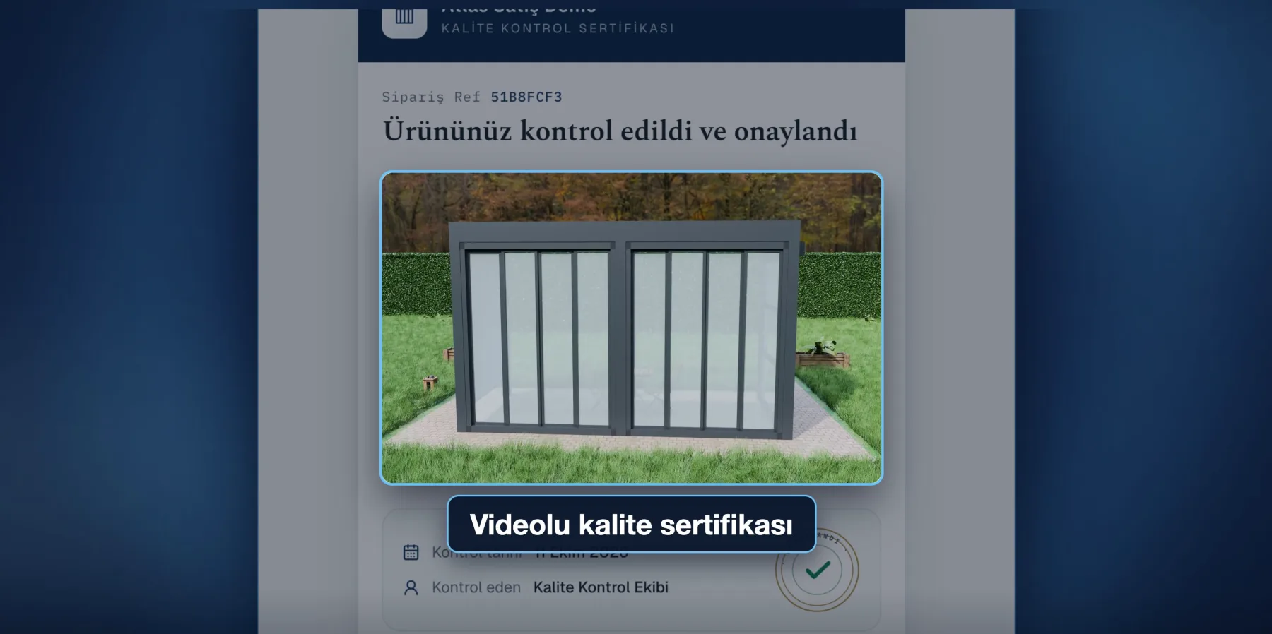 Atlas Solo videolu kalite sertifikası